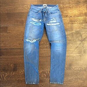 Baldwin Henley Slim Straight Distressed Blue Jeans